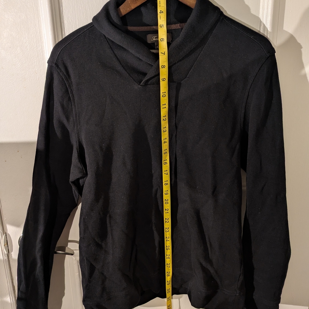 Tasso Elba Black Long Sleeve Top XL